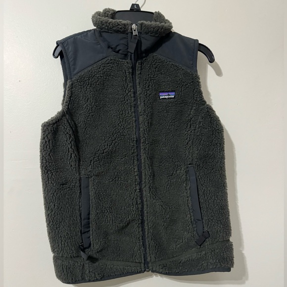 Patagonia Deep Pile Vest Dark Grey Women Size Small - Picture 1 of 8
